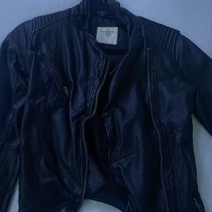 Black leather jacket